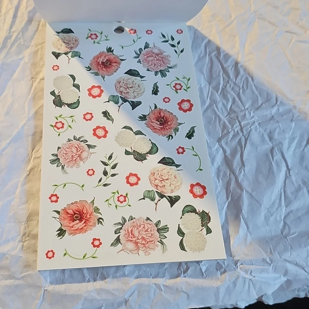 NWT Recollections Floral 'Lady' Sticker Sheet - Pink, Green, Yellow, Teal 679pcs